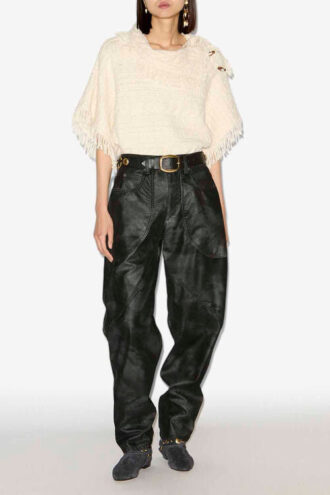 Pantaloni in ecopelle Kelvina