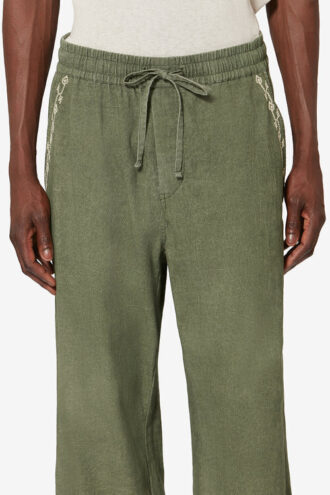 Pantaloni in garza di cotone ricamati Zabel