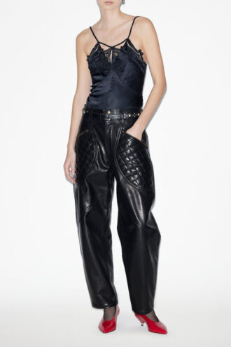 Pantaloni in pelle di agnello Catarina