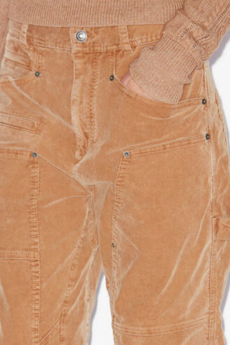 Pantaloni in velluto a coste a vita bassa Lois