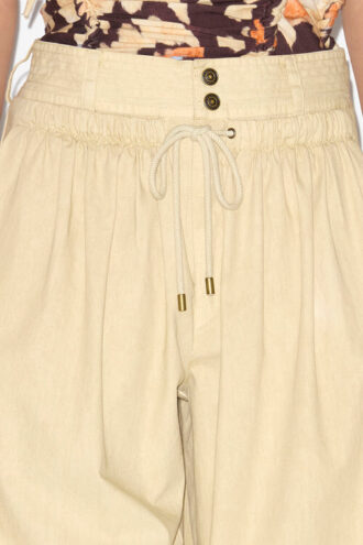 Pantaloni larghi con arricciature Inaya