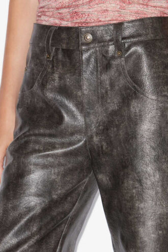 Pantaloni larghi in ecopelle Coralea