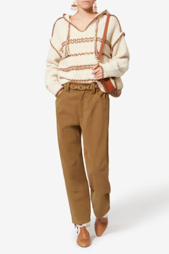 Pantaloni larghi in twill di cotone Opalyna