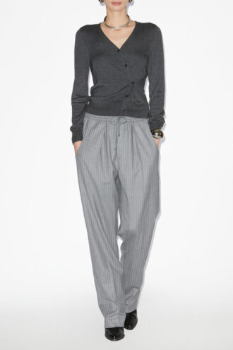 Pantaloni Liska in lana vergine a righe