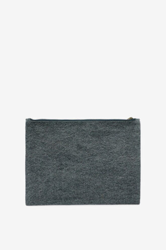 Pochette in cotone sbiadito con logo Netia