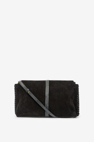 Pochette in pelle di vitello scamosciata intrecciata Silao Pochette in pelle di vitello scamosciata intrecciata Silao