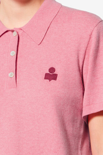 Polo in misto cotone e lana con logo Althea