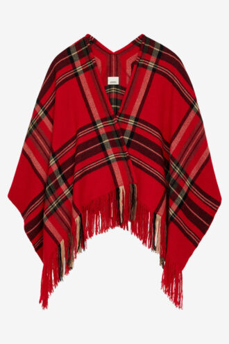 Poncho Kamilo con stampa plaid