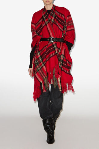 Poncho Kamilo con stampa plaid