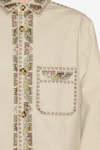 Rudy Camicia oversize in cotone ricamata