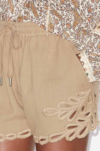 Safa Short Shorts con ricami traforati