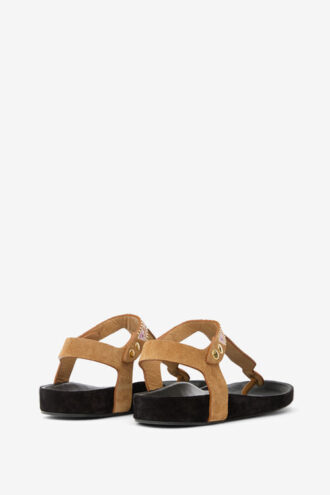 Sandali in pelle ricamata Enore