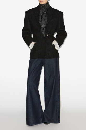 Sciarpa a pois in cashmere e lana Alecia Sciarpa a pois in cashmere e lana Alecia