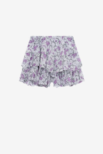Shorts con volant Jocadia in voile di cotone stampato Shorts con volant Jocadia in voile di cotone stampato