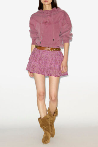 Shorts in cotone stampato con volant Jocadia