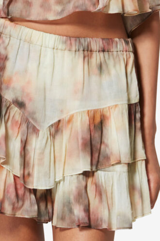 Shorts in voile di cotone biologico stampato Jocadia
