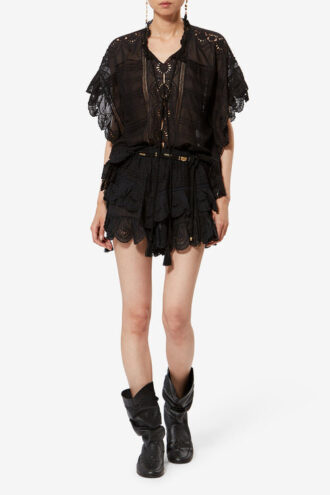 Shorts Jocadia in cotone e pizzo floreale