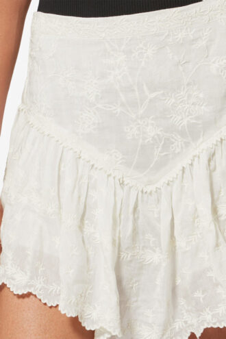 Shorts Zoelia in seta e cotone ricamati