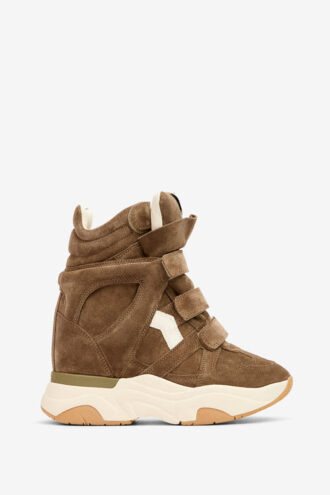 Sneakers alte con zeppa in pelle scamosciata di vitello Balskee