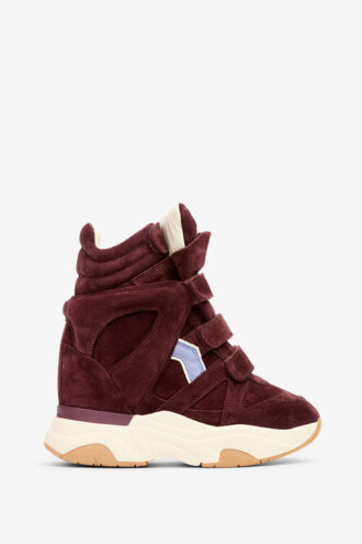 Sneakers alte con zeppa in pelle scamosciata di vitello Balskee