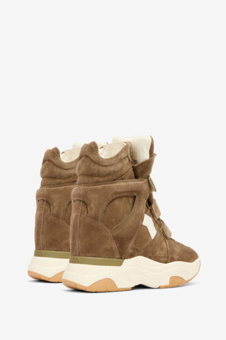 Sneakers alte con zeppa in pelle scamosciata di vitello Balskee