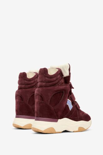 Sneakers alte con zeppa in pelle scamosciata di vitello Balskee