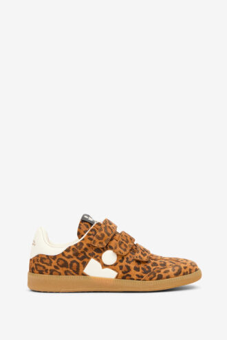 Sneakers basse Beth in pelle di vitello scamosciata stampata