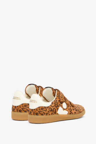 Sneakers basse Beth in pelle di vitello scamosciata stampata