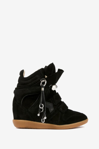 Sneakers con zeppa in pelle borchiata Bekett