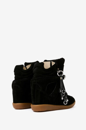 Sneakers con zeppa in pelle borchiata Bekett