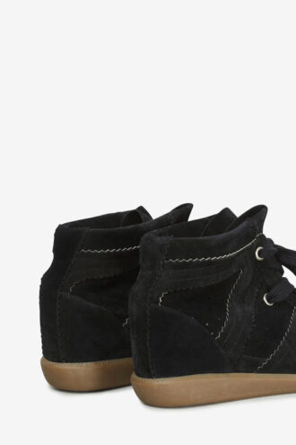 Sneakers con zeppa in pelle di vitello scamosciata Bobby