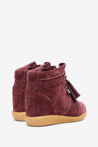Sneakers con zeppa in pelle di vitello scamosciata Bobby