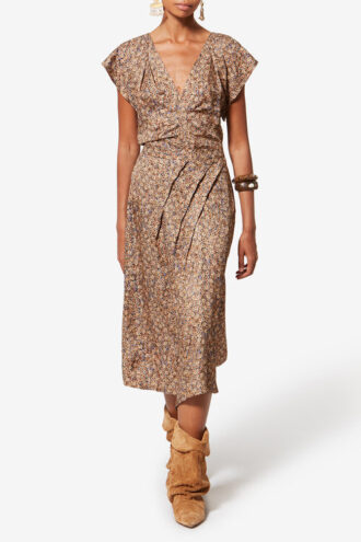 Sottoveste in jacquard di seta floreale Cacia