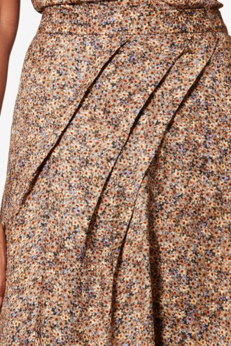 Sottoveste in jacquard di seta floreale Cacia