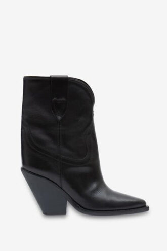 Stivali da cowboy in pelle con tacco alto Leyane