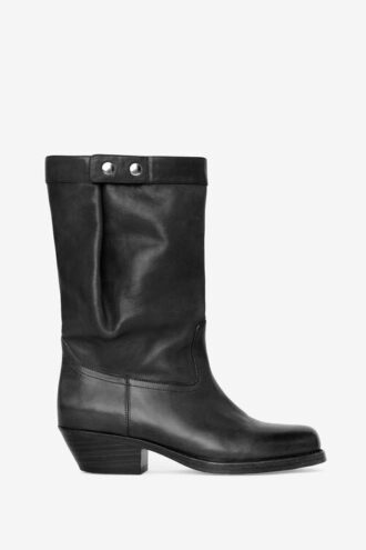 Stivali in pelle stile biker Ademe