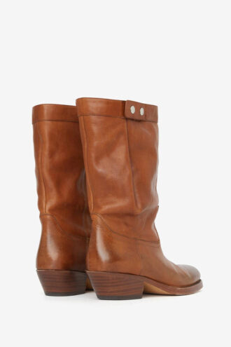 Stivali in pelle stile biker Ademe