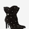 Stivali Lolya in pelle scamosciata con strass Stivali Lolya in pelle scamosciata con strass