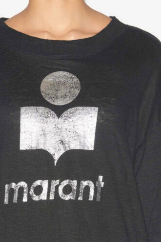 T-shirt a maniche lunghe Klowia in lino tinta unita