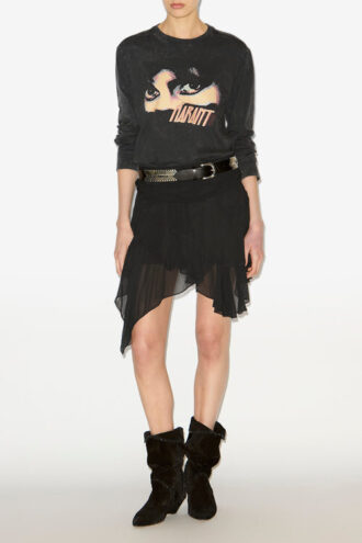T-shirt a maniche lunghe stampata Martine