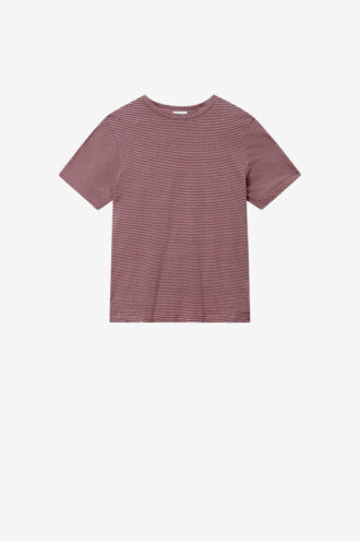 T-shirt a righe in cotone e lino Zewel
