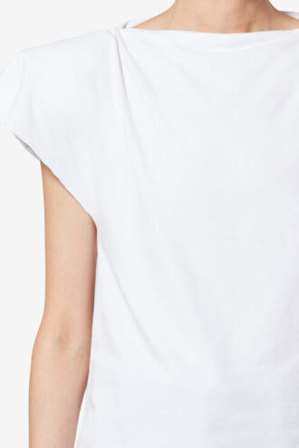 T-shirt asimmetrica a maniche corte Sebani