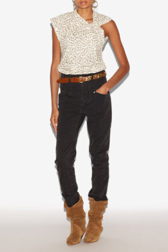 T-shirt asimmetrica in cotone Nayda