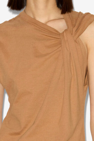 T-shirt asimmetrica in cotone Nayda