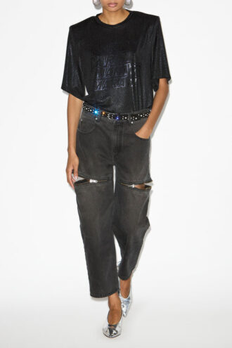 T-shirt corta in jersey con loghi Freya
