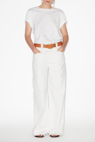 T-shirt in cotone a maniche corte con logo Aby