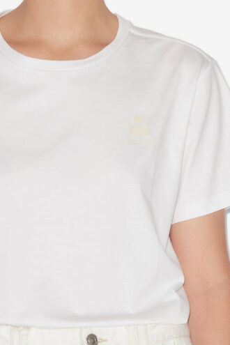 T-shirt in cotone a maniche corte con logo Aby