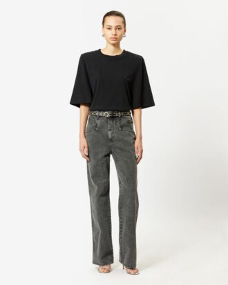 T-shirt in cotone con spalline