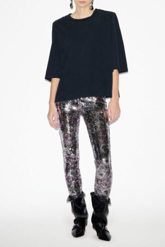 T-shirt in cotone con spalline