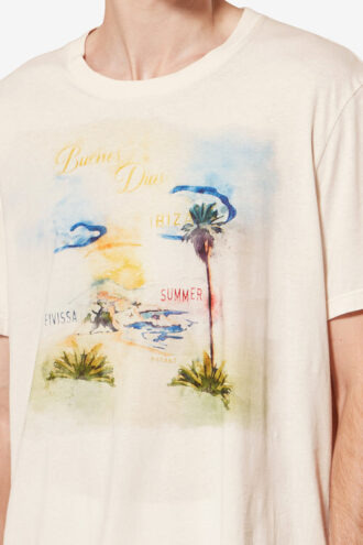 T-shirt in cotone stampato a maniche corte Honoré